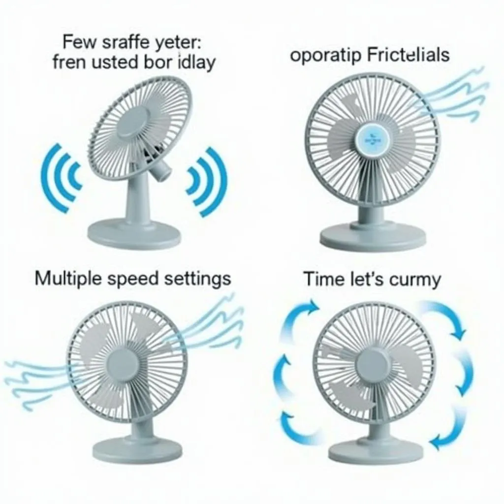 Mini Desk Fan Features