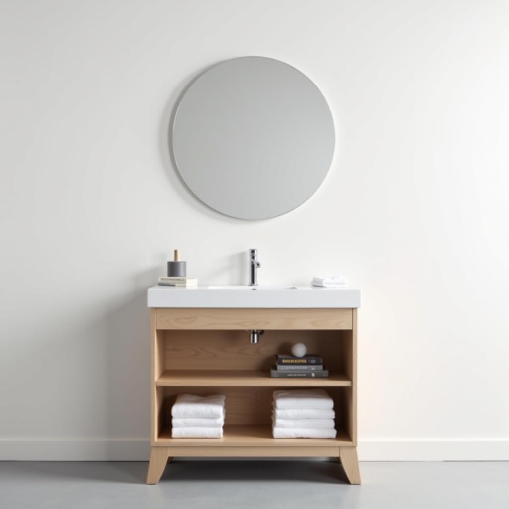 Minimalist Bathroom Vanity in a Pakistani Home