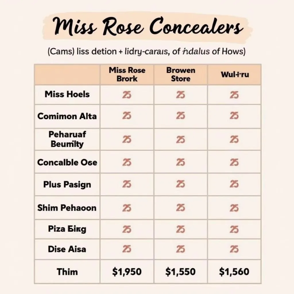 Miss Rose Concealer Price Comparison