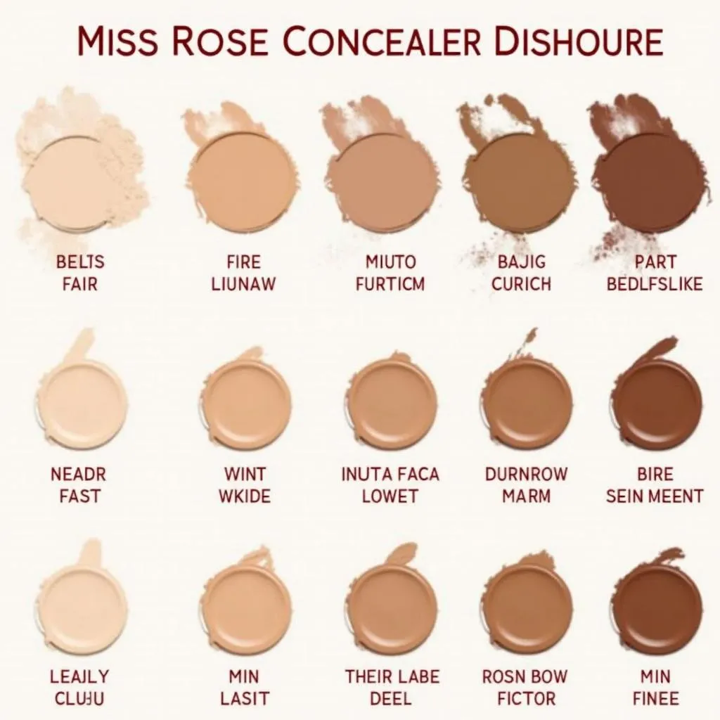 Miss Rose Concealer Shades