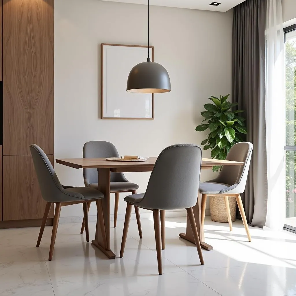 Modern 4 Chair Dining Table Design in Pakistan