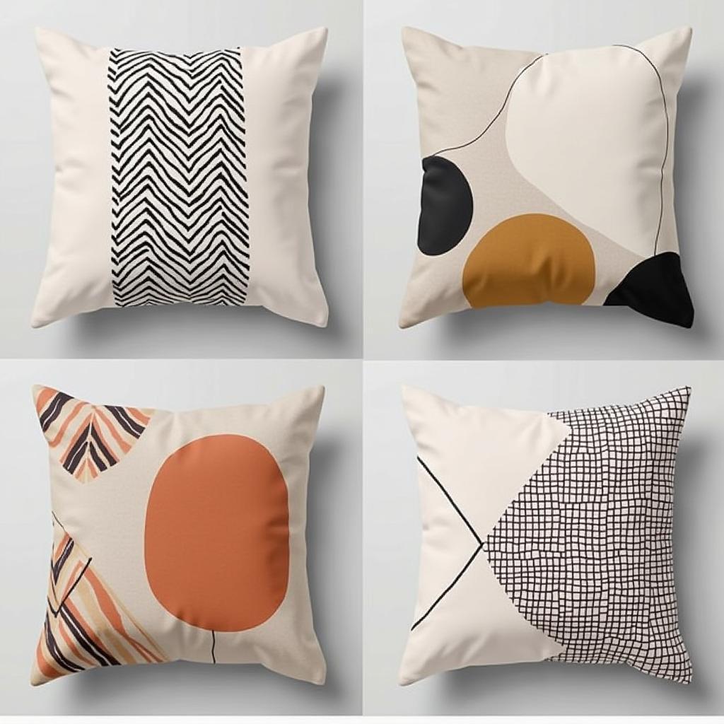 Modern Cushion Covers Pakistan: Featuring Geometric Patterns and Abstract Designs