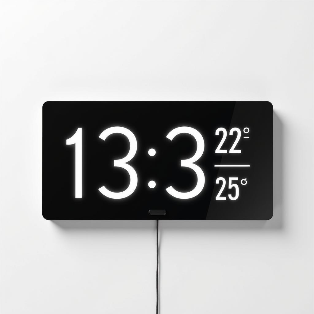 Modern Digital Wall Clock Design