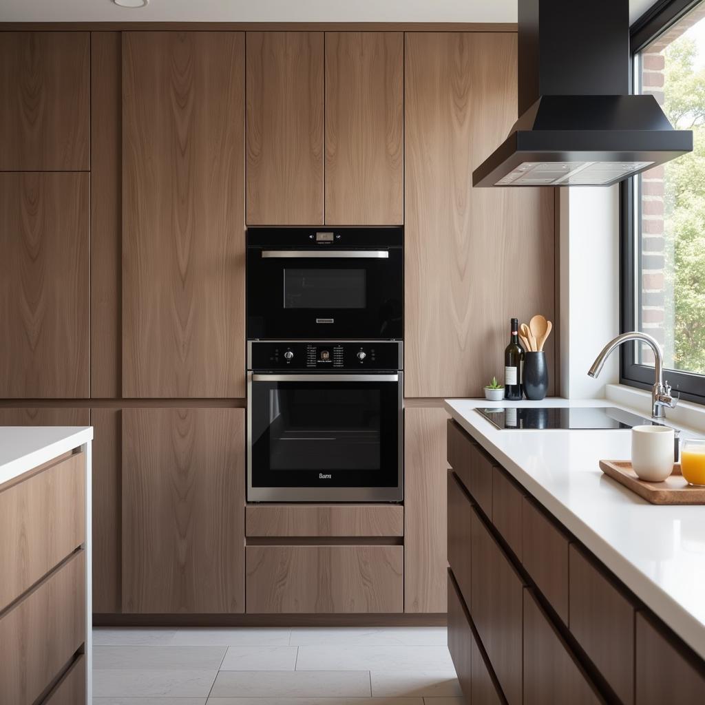 Modern Kitchen with Integrated Coffee Machine