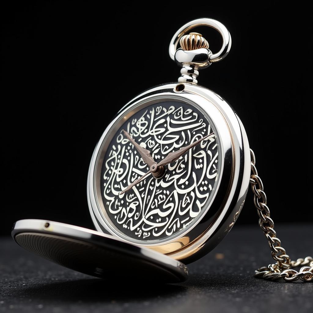 Modern pocket watch with Pakistani design elements