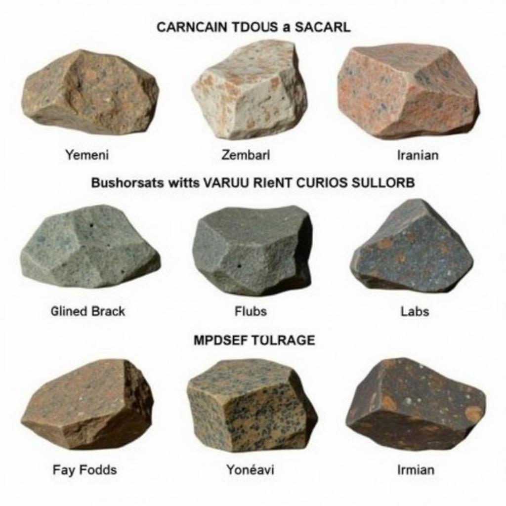 Comparing different Mohe Najaf stone types