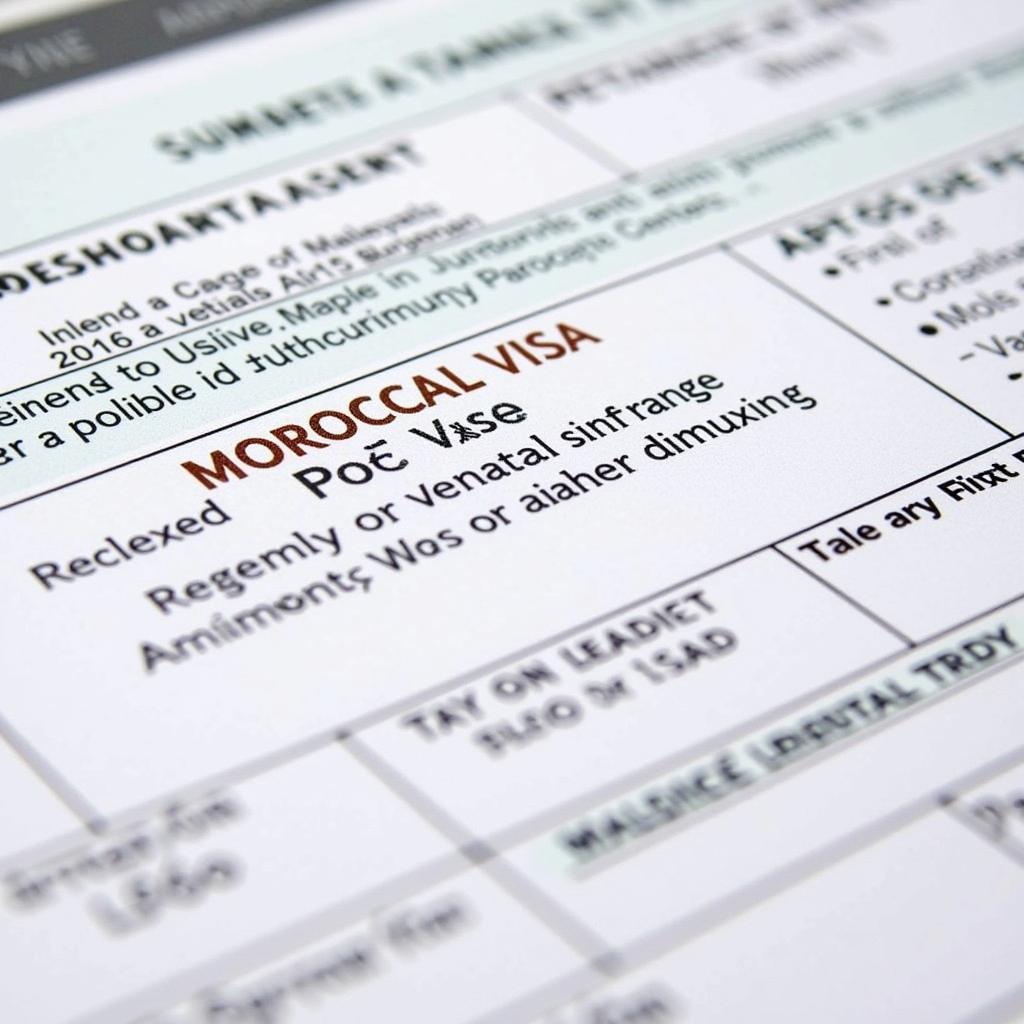 Morocco Visa Application Form