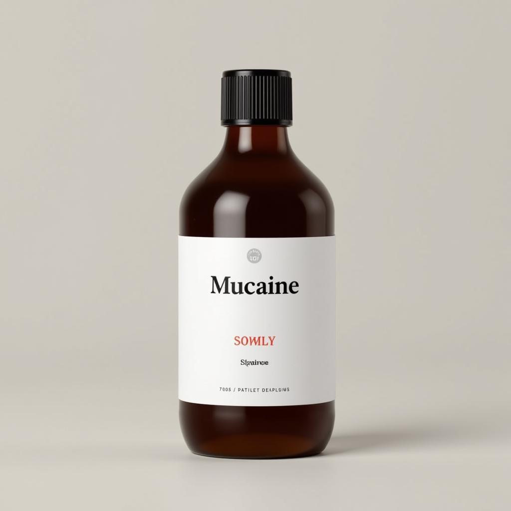 Mucaine Syrup Bottle