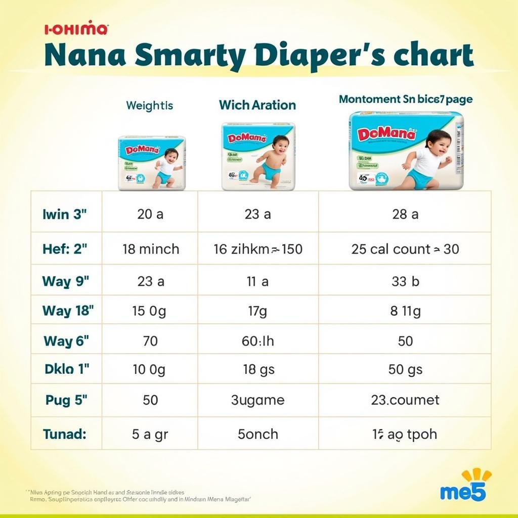 Nana Smarty Diaper Sizes