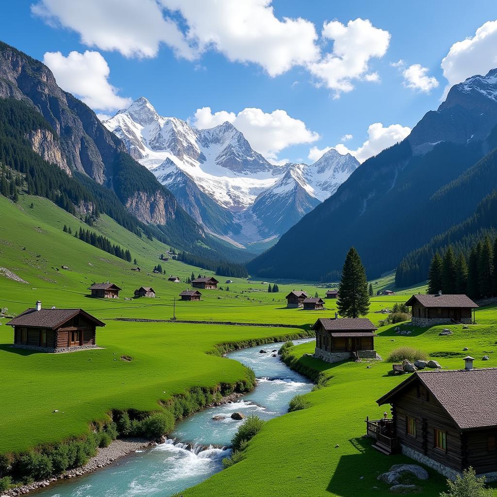 Panoramic view of Nangma Valley