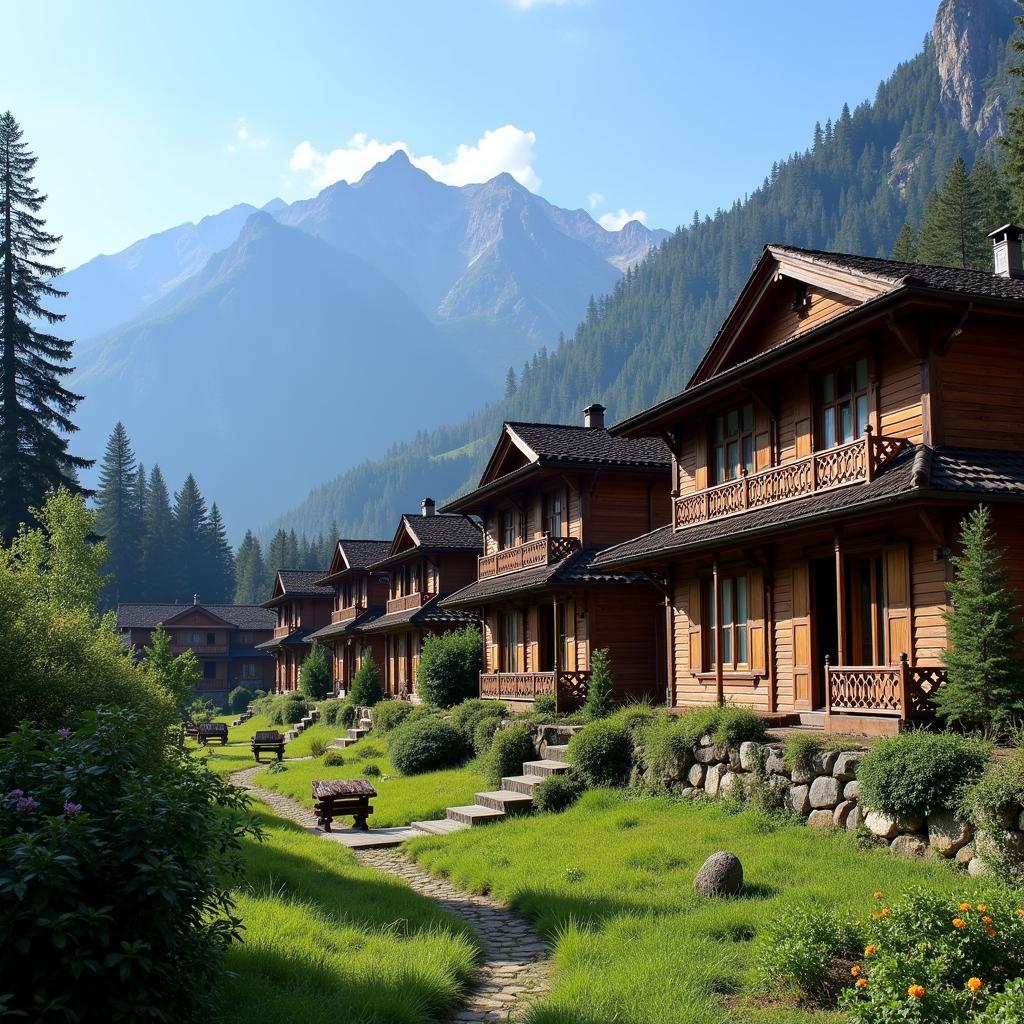 Traditional houses in Nangma Valley