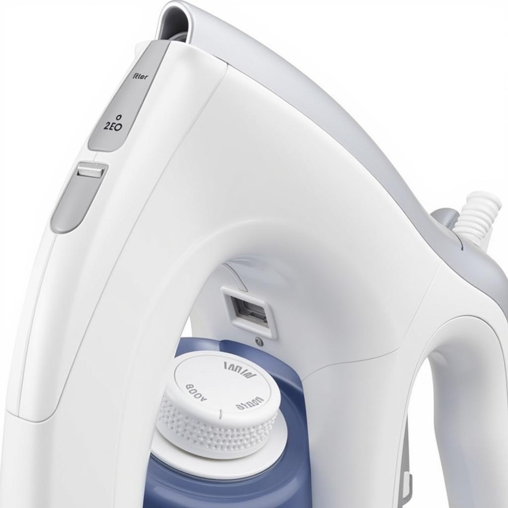 National Panasonic Iron Features: showcasing the sleek design, temperature control dial, and steam vents of a typical National Panasonic iron.