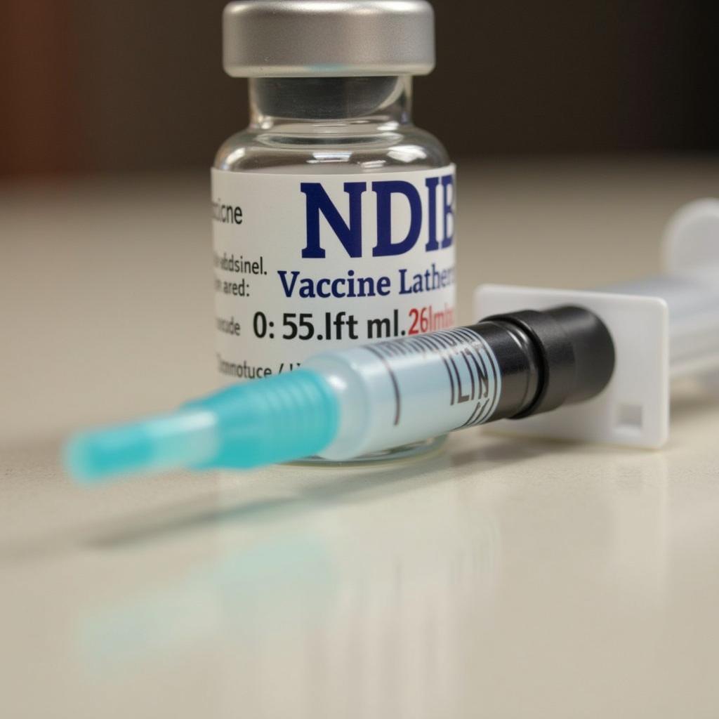 ND IB vaccine vial and syringe