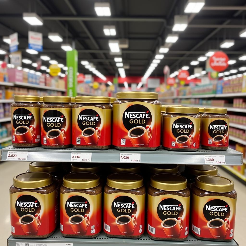 Nescafe Gold on Supermarket Shelf