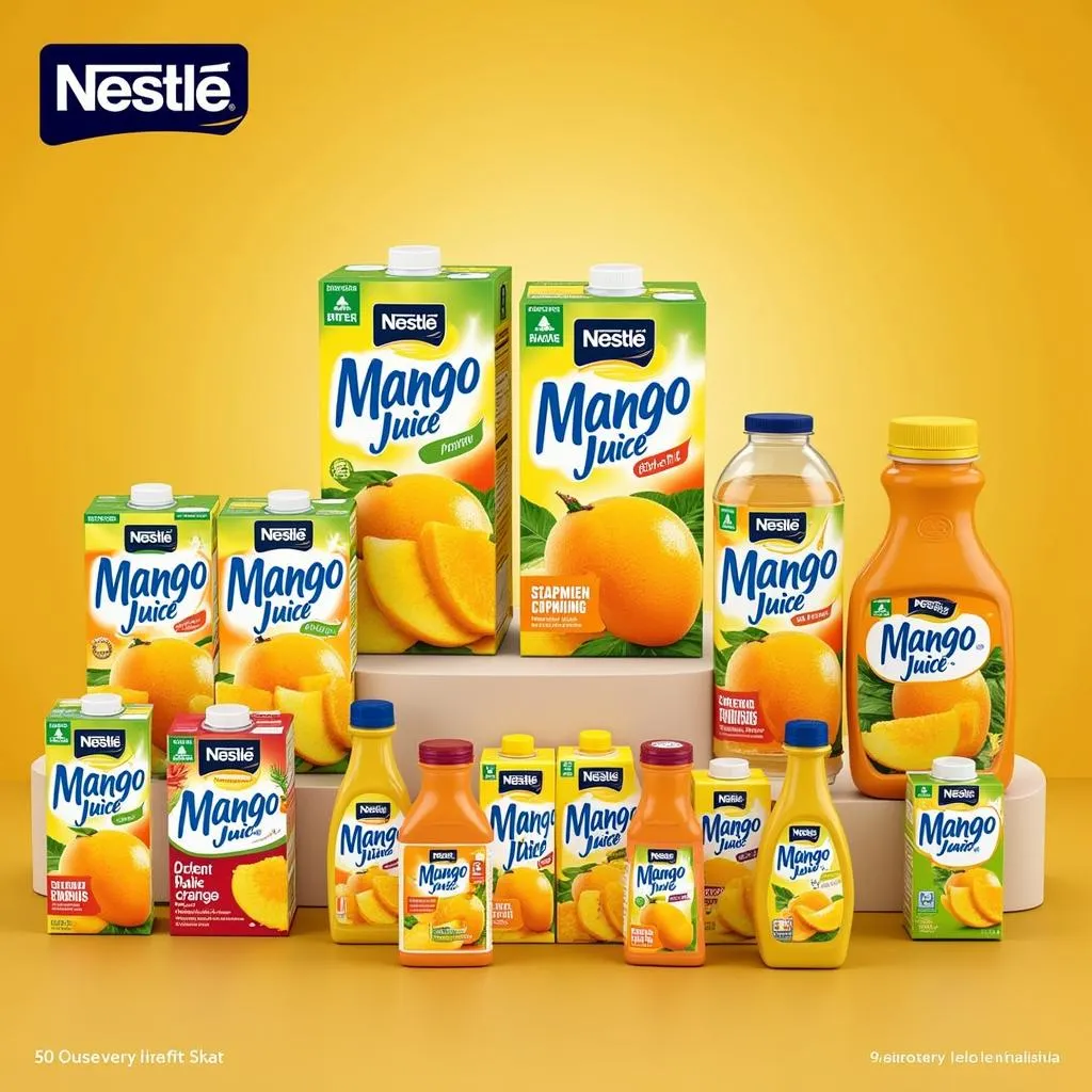 Nestle Mango Juice Variety on Display