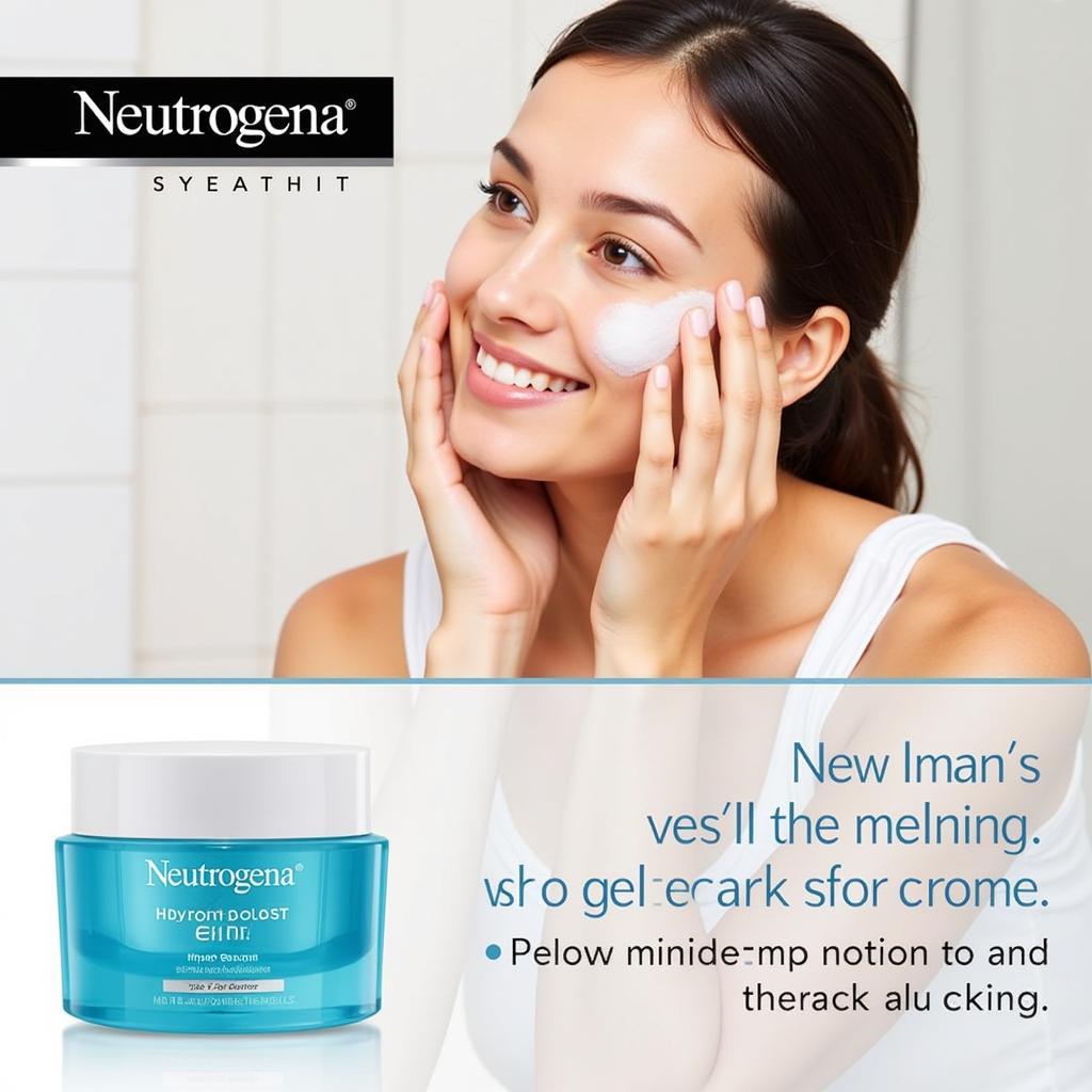 Applying Neutrogena Hydro Boost Gel Cream