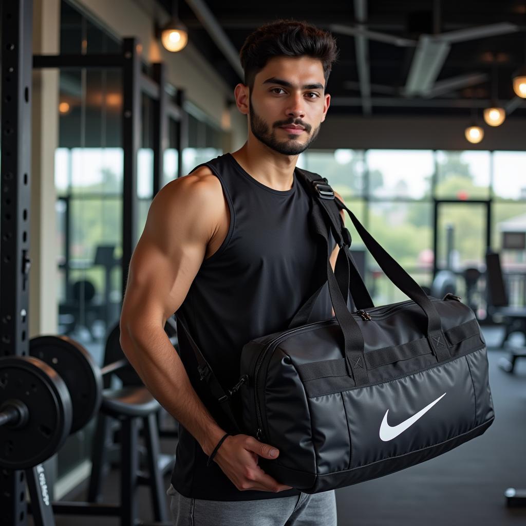 Nike Duffel Bag at a Pakistani Gym