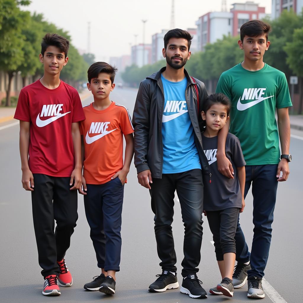 Stylish Pakistani Youth Wearing Nike Shirts