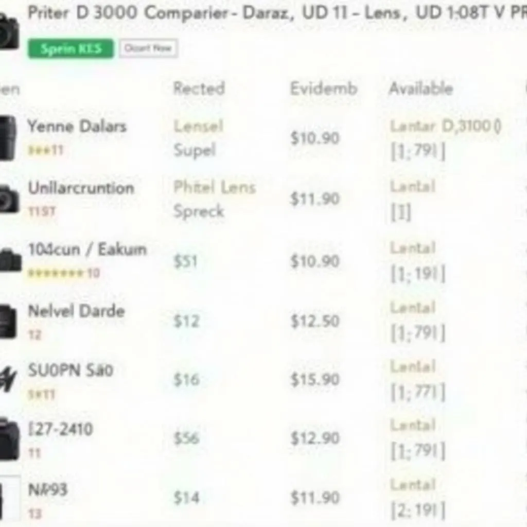 Nikon D3000 price comparison on different online platforms in Pakistan