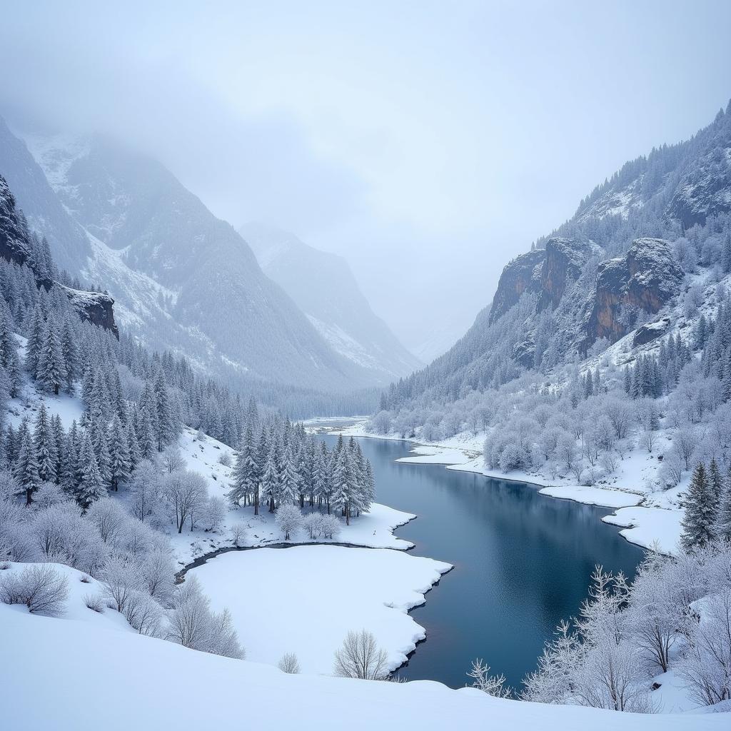 Snowfall in Northern Pakistan