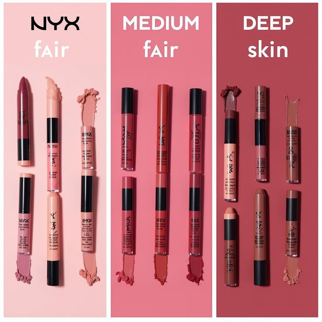 NYX Lipstick Shades for Different Skin Tones