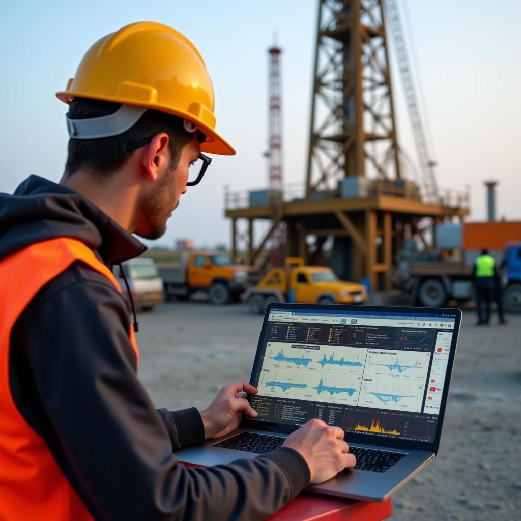 An oil and gas engineer at work in Pakistan