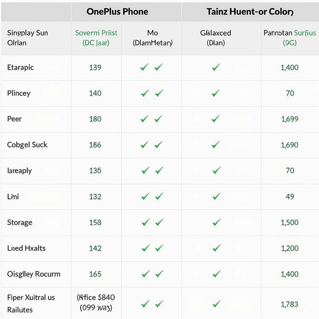 OnePlus Price Comparison Table