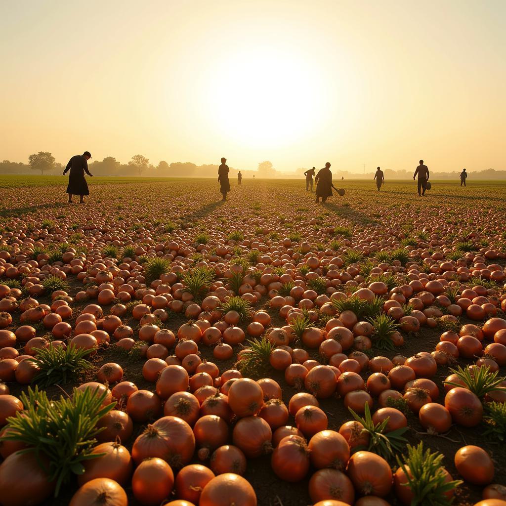 Vast onion fields in Pakistan