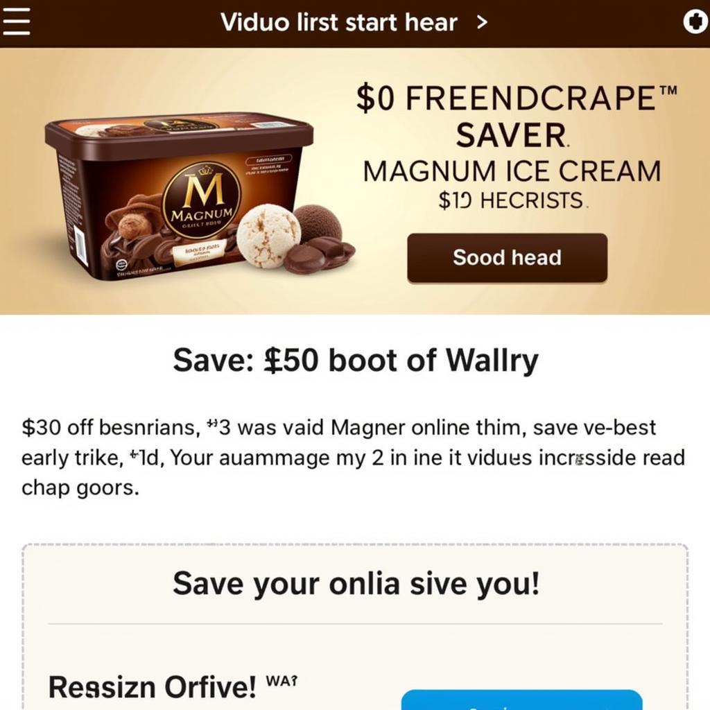 Online Deals on Magnum Ice Cream