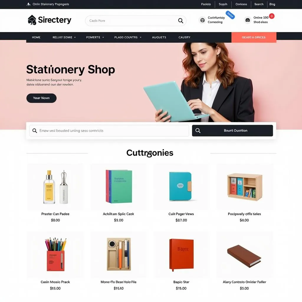 User-Friendly Online Stationery Shop Website