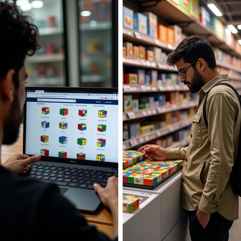 Online vs Offline Rubik's Cube Shopping in Pakistan