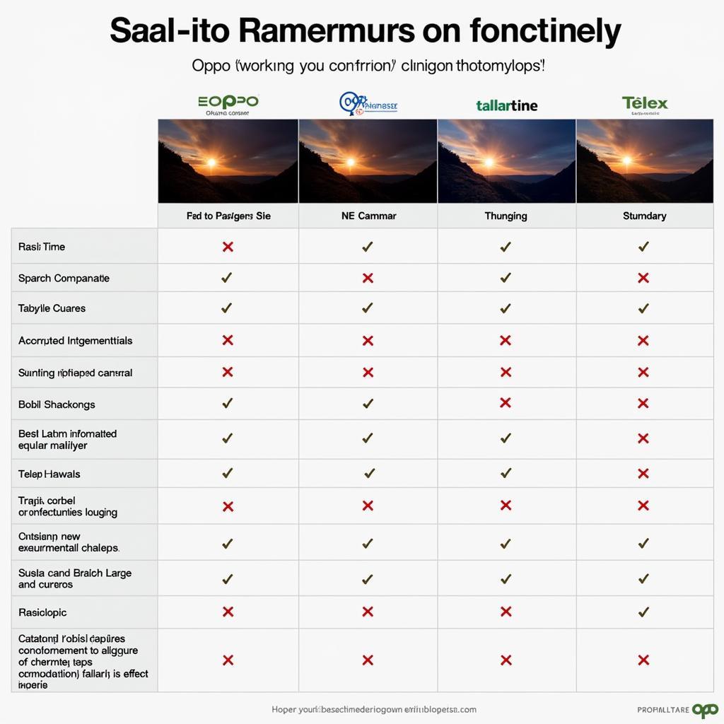 Comparison of Oppo New Model Camera with Competitors