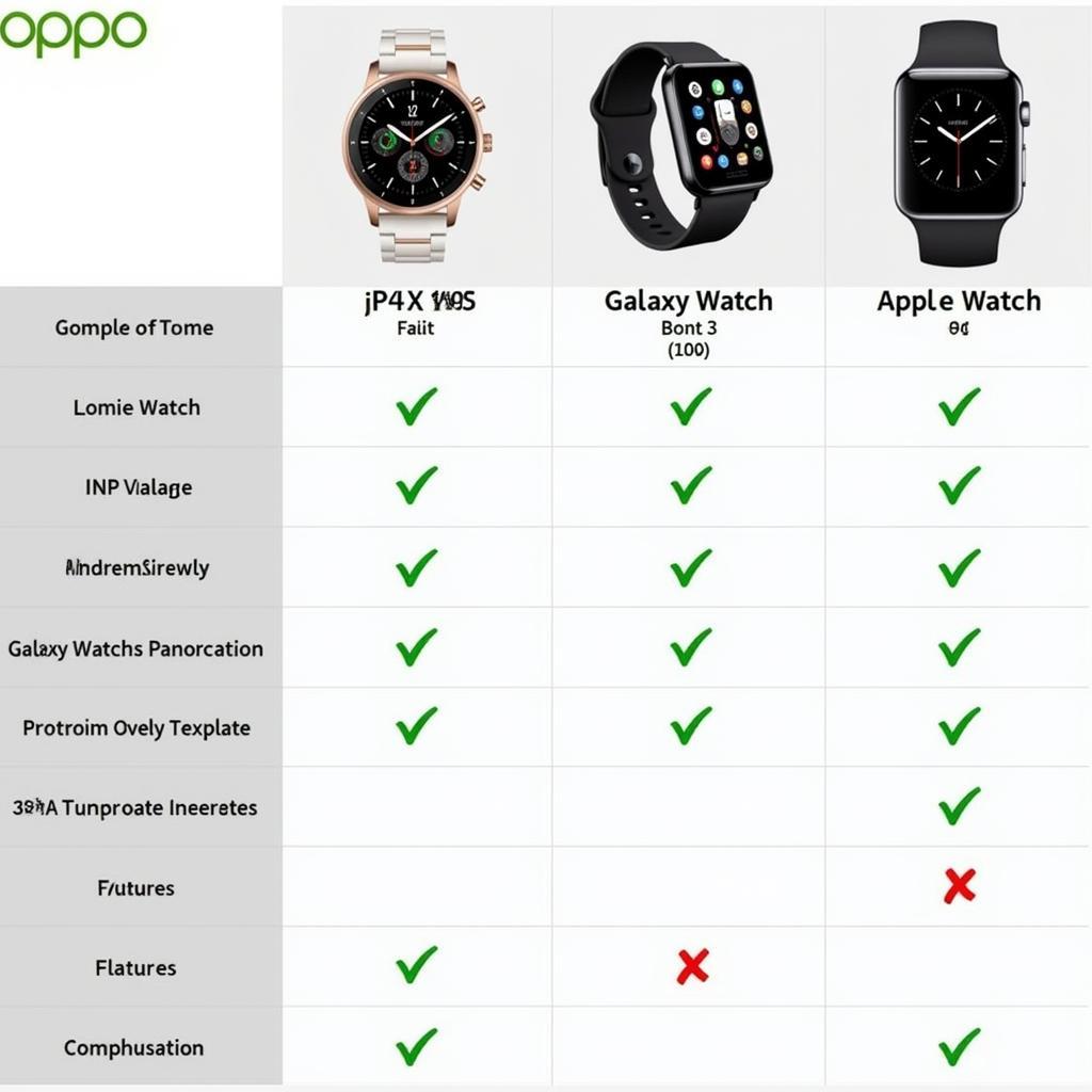 Oppo Watch 3 vs Competitors