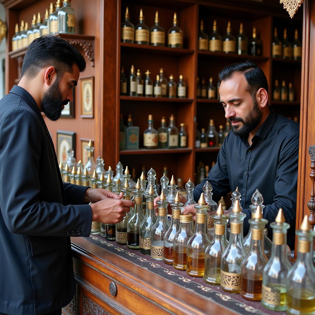 A Traditional Oud Attar Shop in Pakistan