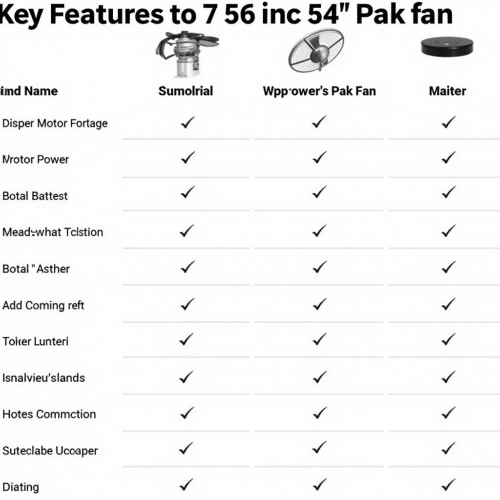 Pak Fan 56 Inch Comparison Chart