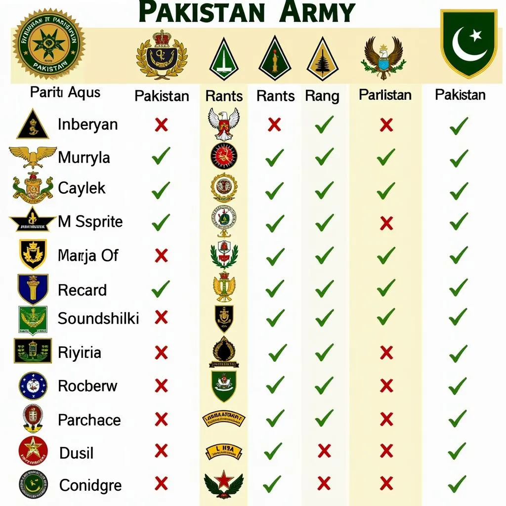 Pakistan Army Ranks and Insignia