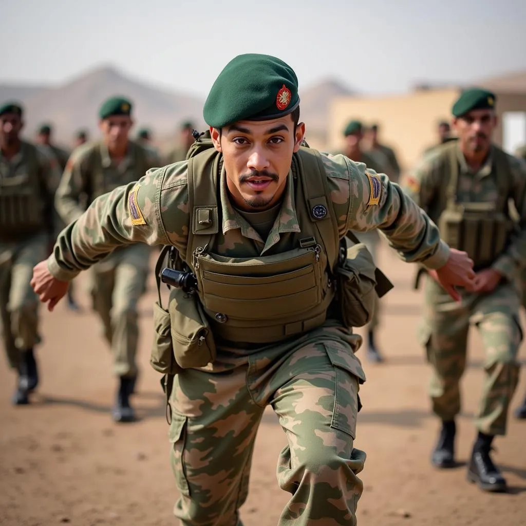 Pakistan Army Soldier Undergoing Training