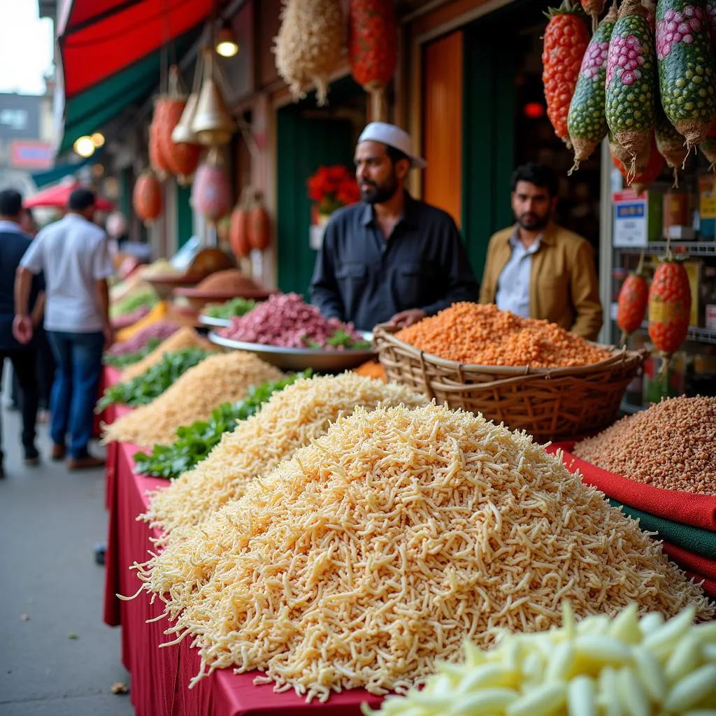 Bustling Bean Sprout Market in Pakistan