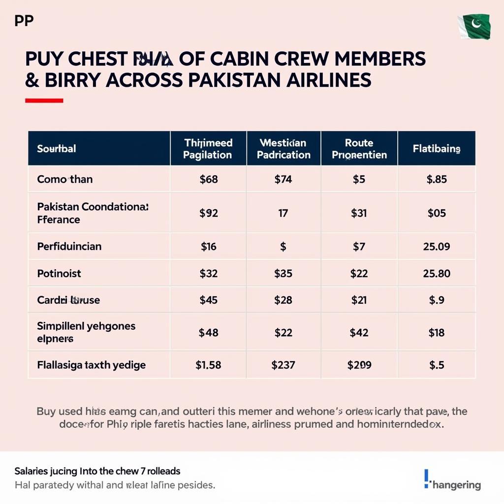 Comparison of Cabin Crew Salaries in Pakistan