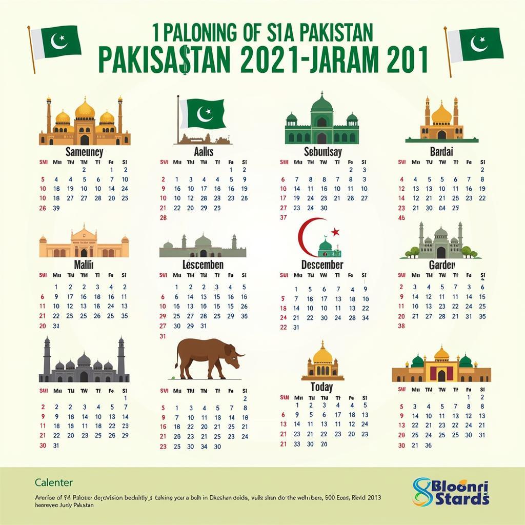 Pakistan Calendar 2021