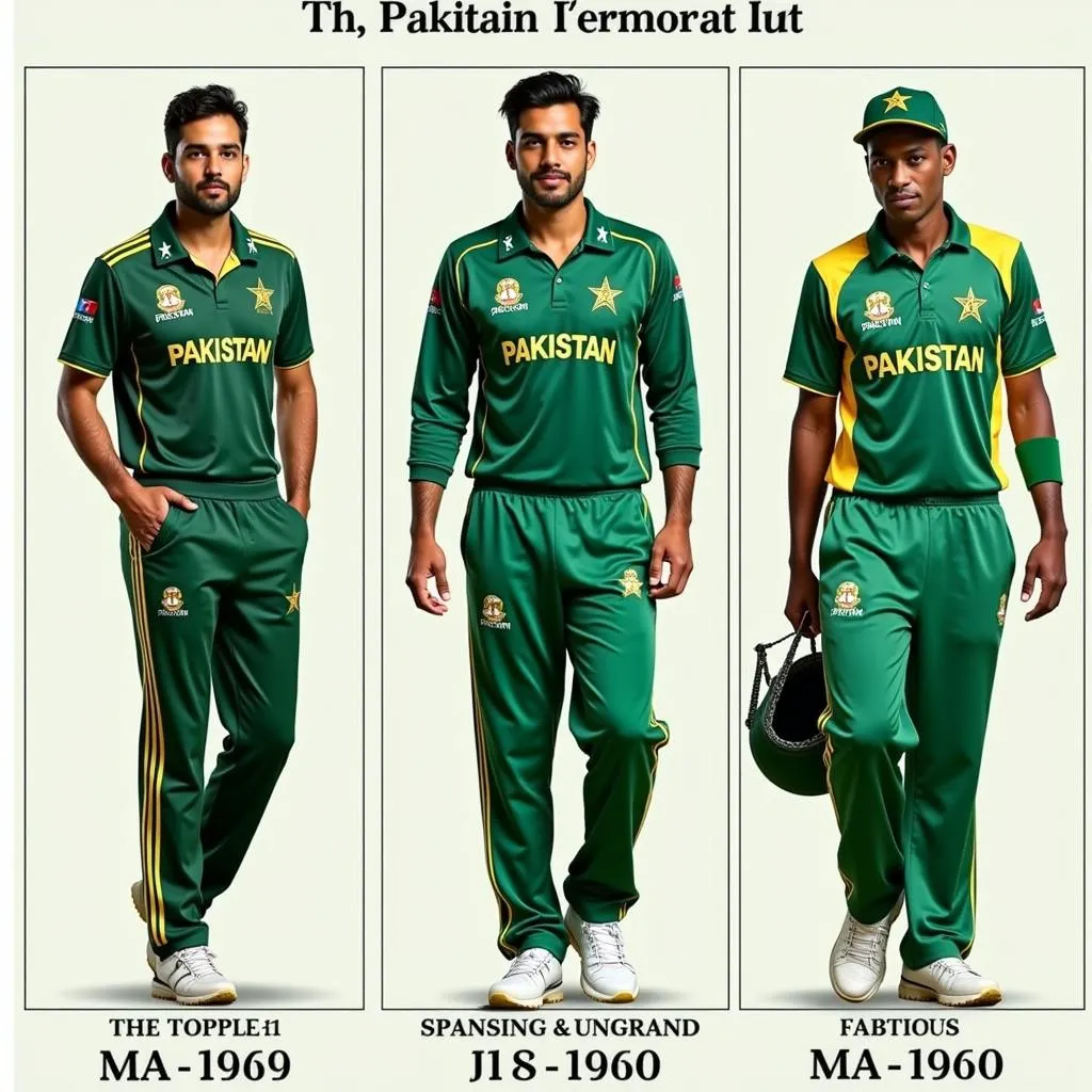 Evolution of Pakistan Cricket Team Kit