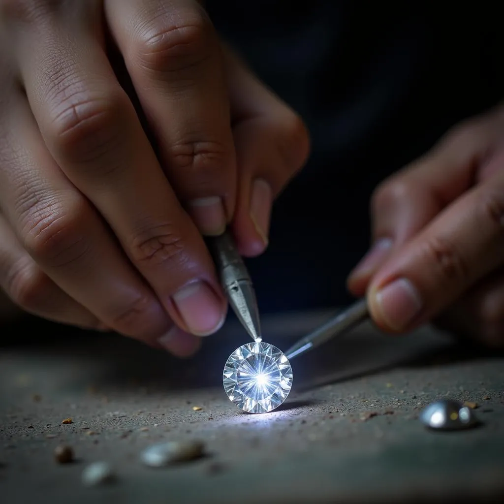 Diamond cutting and polishing in Pakistan