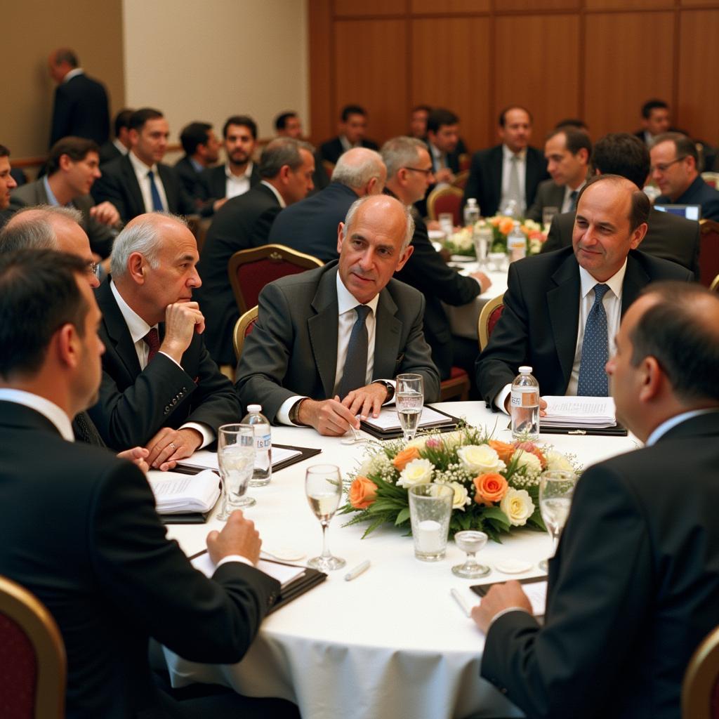 Business leaders and government officials at an economic forum in Pakistan