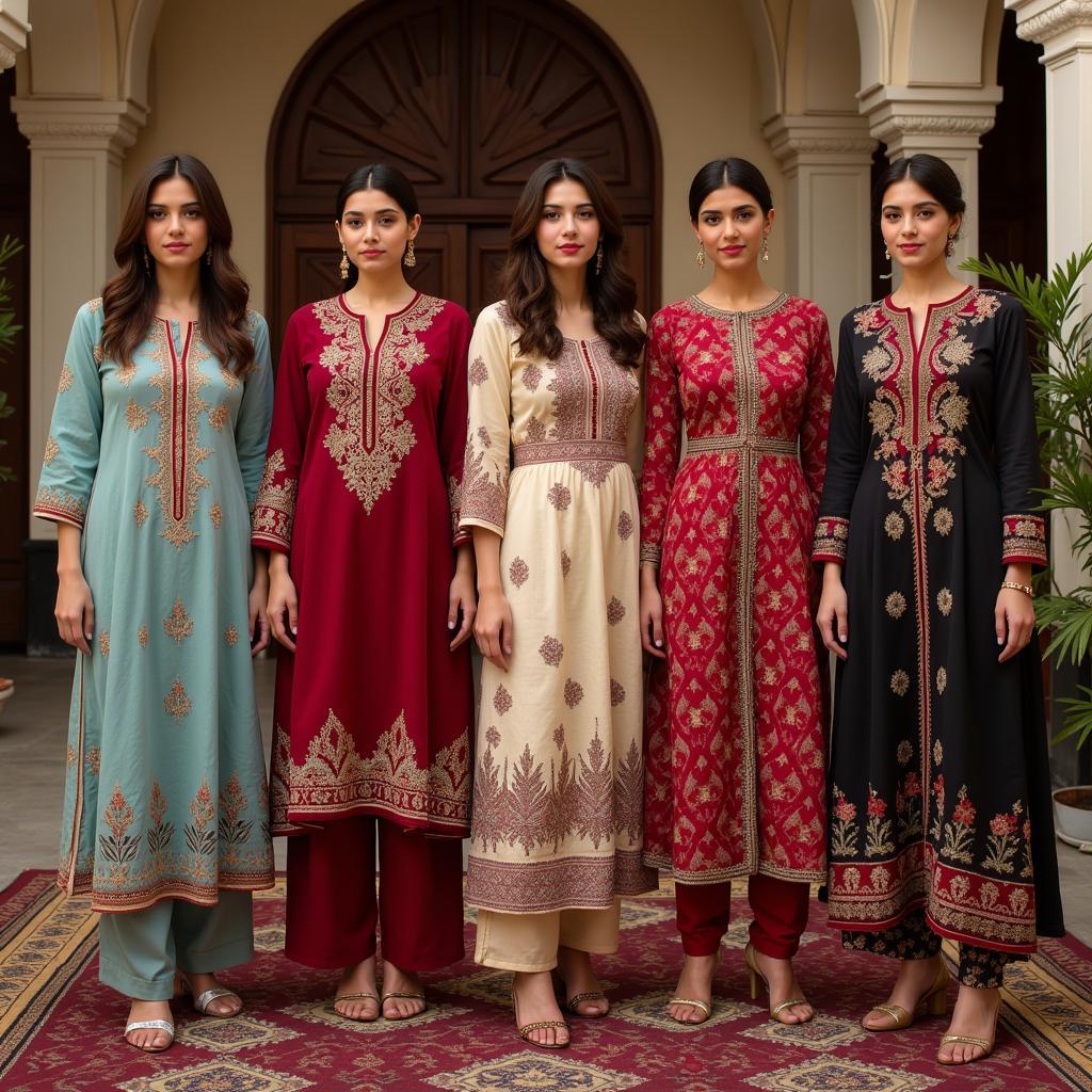 Diverse Eid Outfits Showcasing Regional Craftsmanship