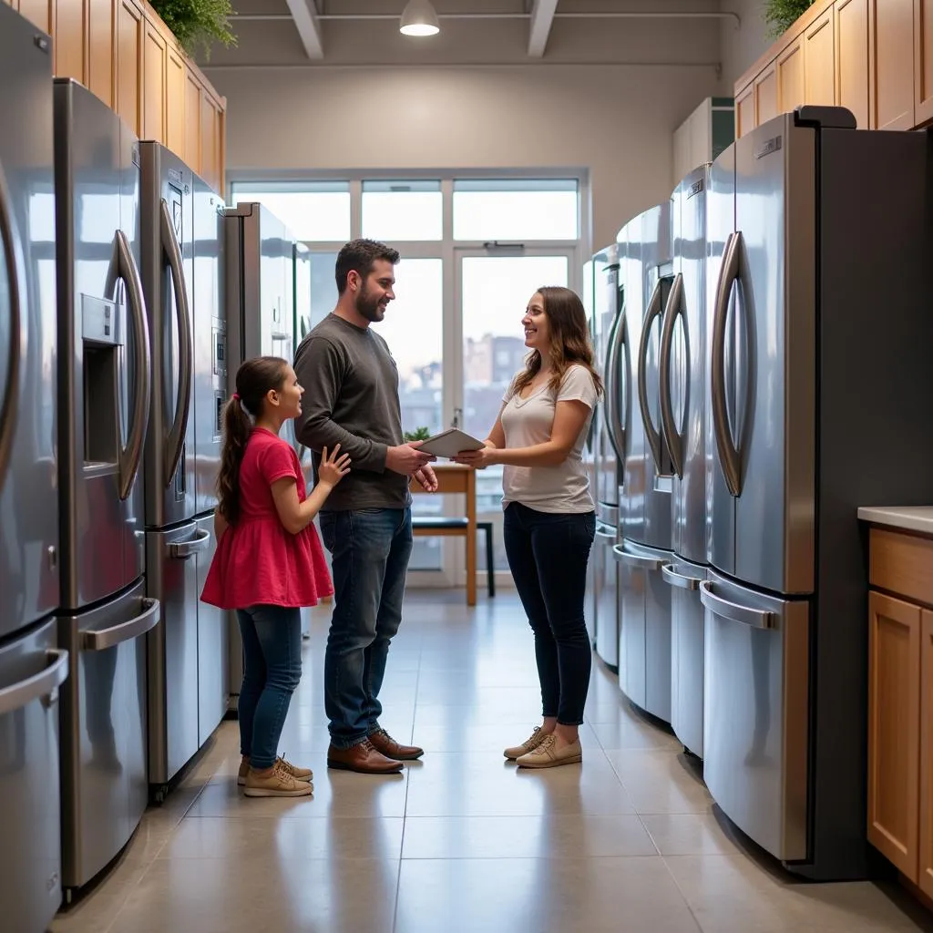 Pakistani Family Choosing a Deep Freezer