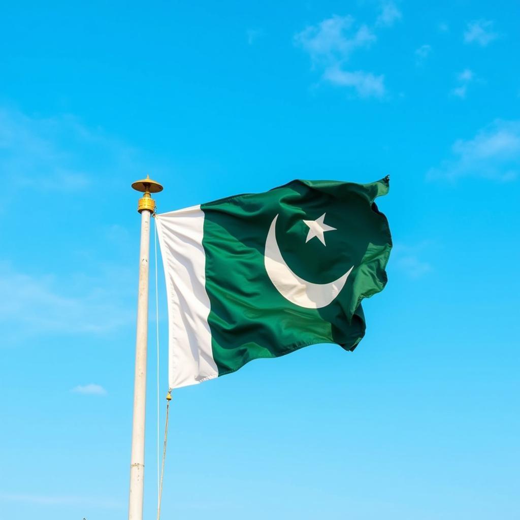 Pakistani Flag Waving