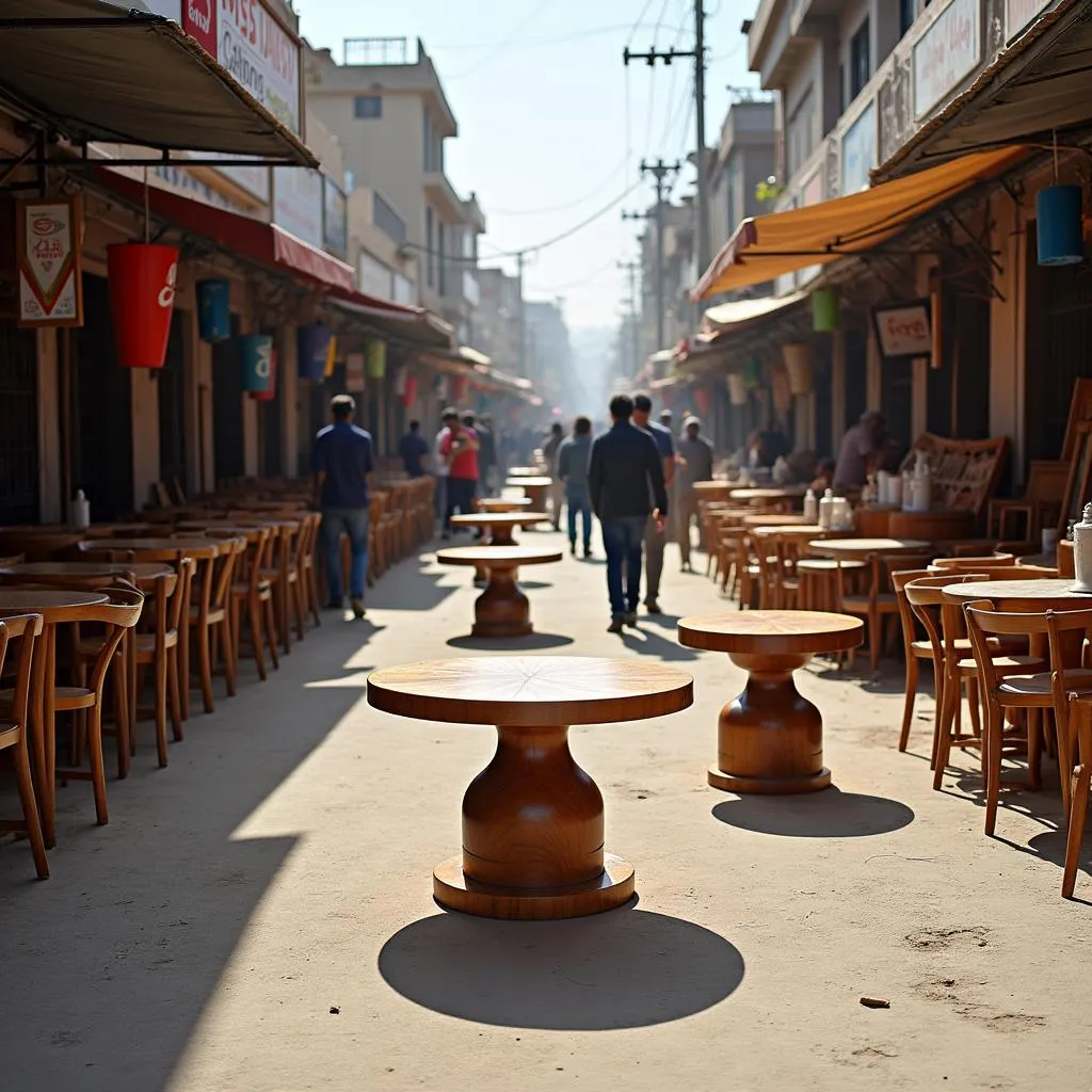 Busy Furniture Market in Pakistan