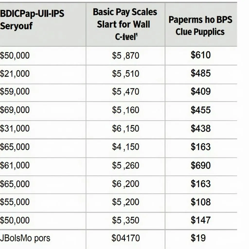 Pakistan Government Pay Scale Chart