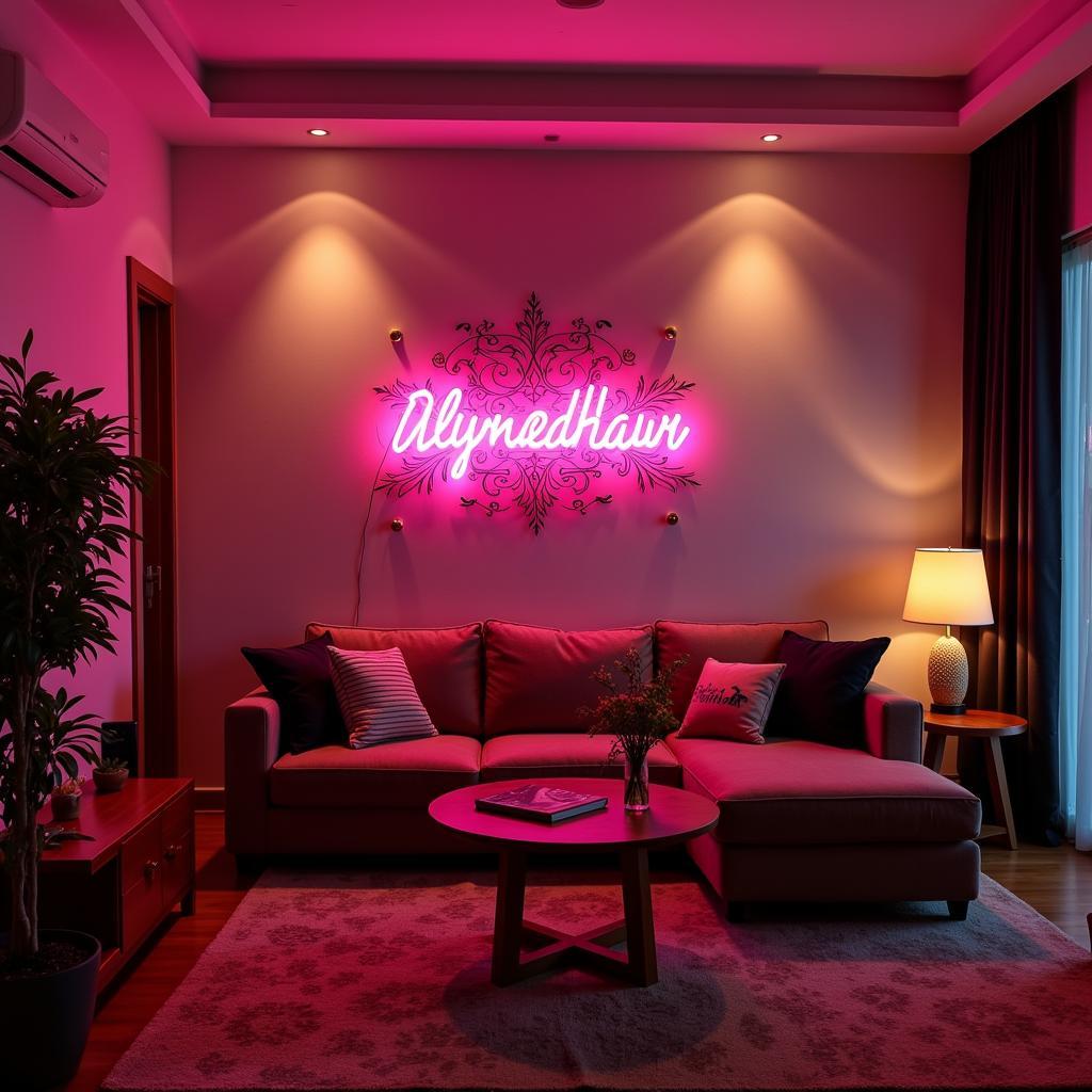 Neon Lights Enhancing Interior Design in Pakistan