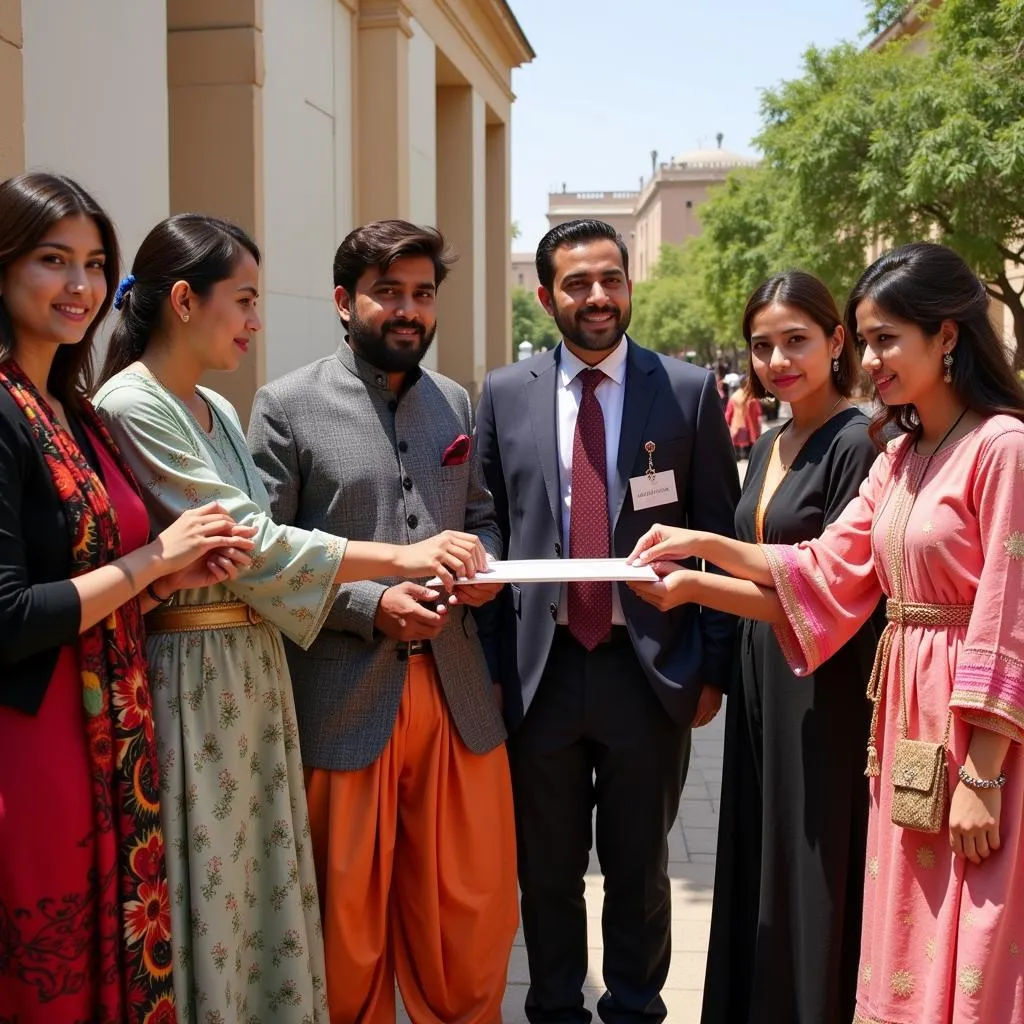 Image of a cultural exchange program between Pakistan and India